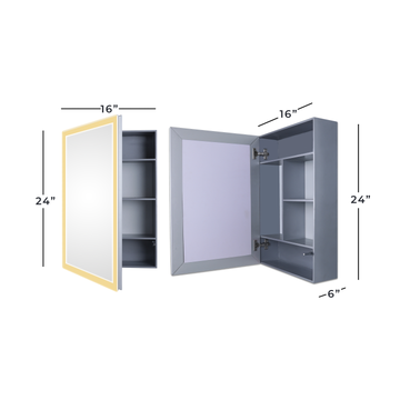 LED Mirror With Cabinet - Size in 16
