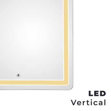 Non Frame LED Mirror  - Vertical- Horizontal - in 16